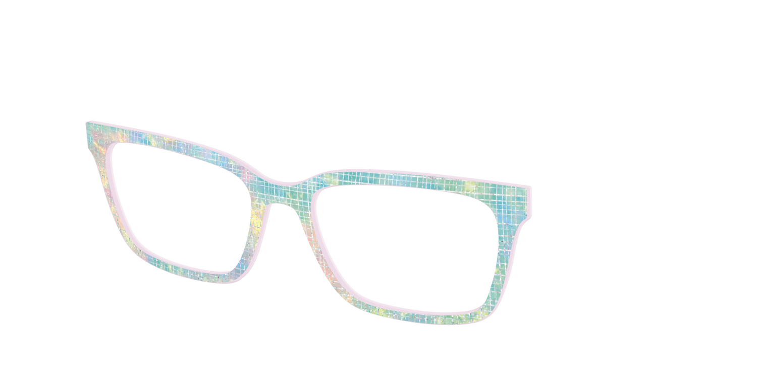 The Pastel Gradient with Holographic Hatching - Angle Top Image - Pair Eyewear