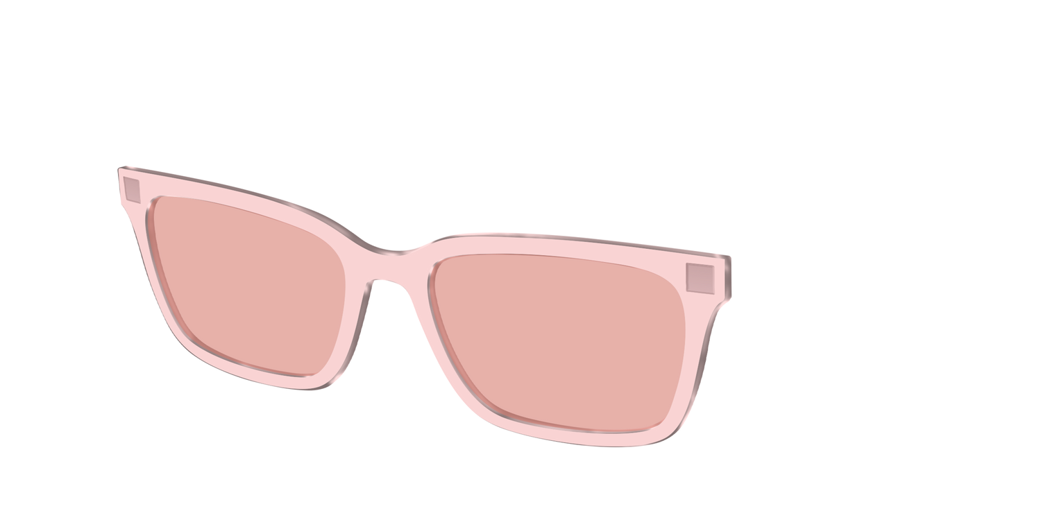 The Pink Crystal With Coral Pink Lens - Angle Top Image - Pair Eyewear