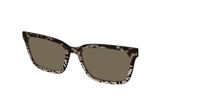 The Polarized Ink Blot Tortoise Split Sun Top - Angle Top Thumbnail - Pair Eyewear
