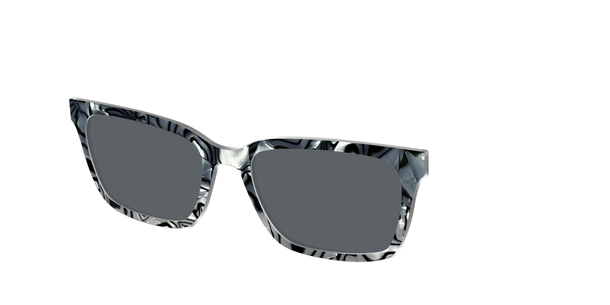 The Polarized Zebra Pearl Split Sun Top - Angle Top Image - Pair Eyewear