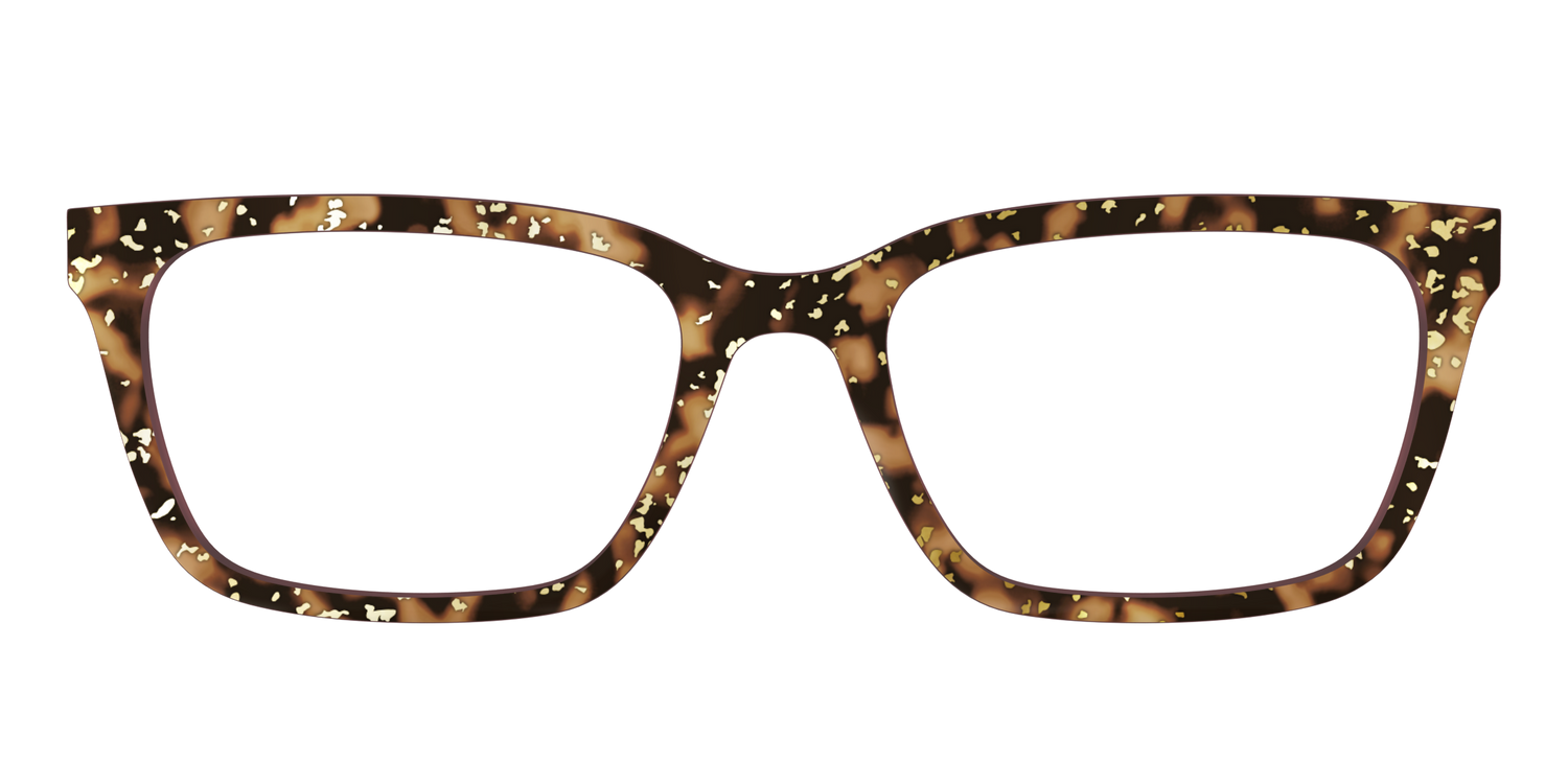 The Sandalwood Tortoise with Gold Foil - Front Top Image - Pair Eyewear