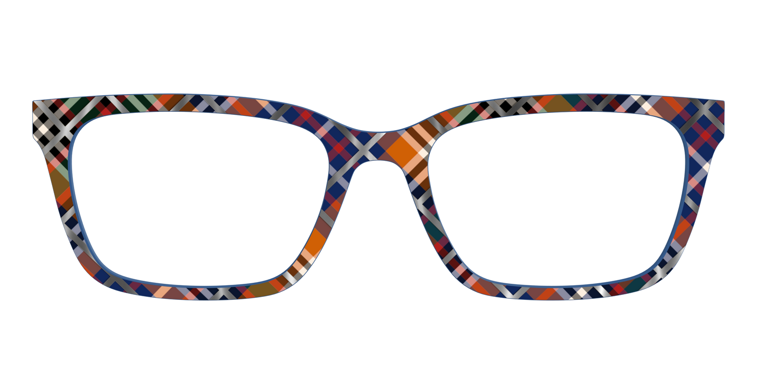 The Scholastic Plaid with Foil - Front Top Image - Pair Eyewear