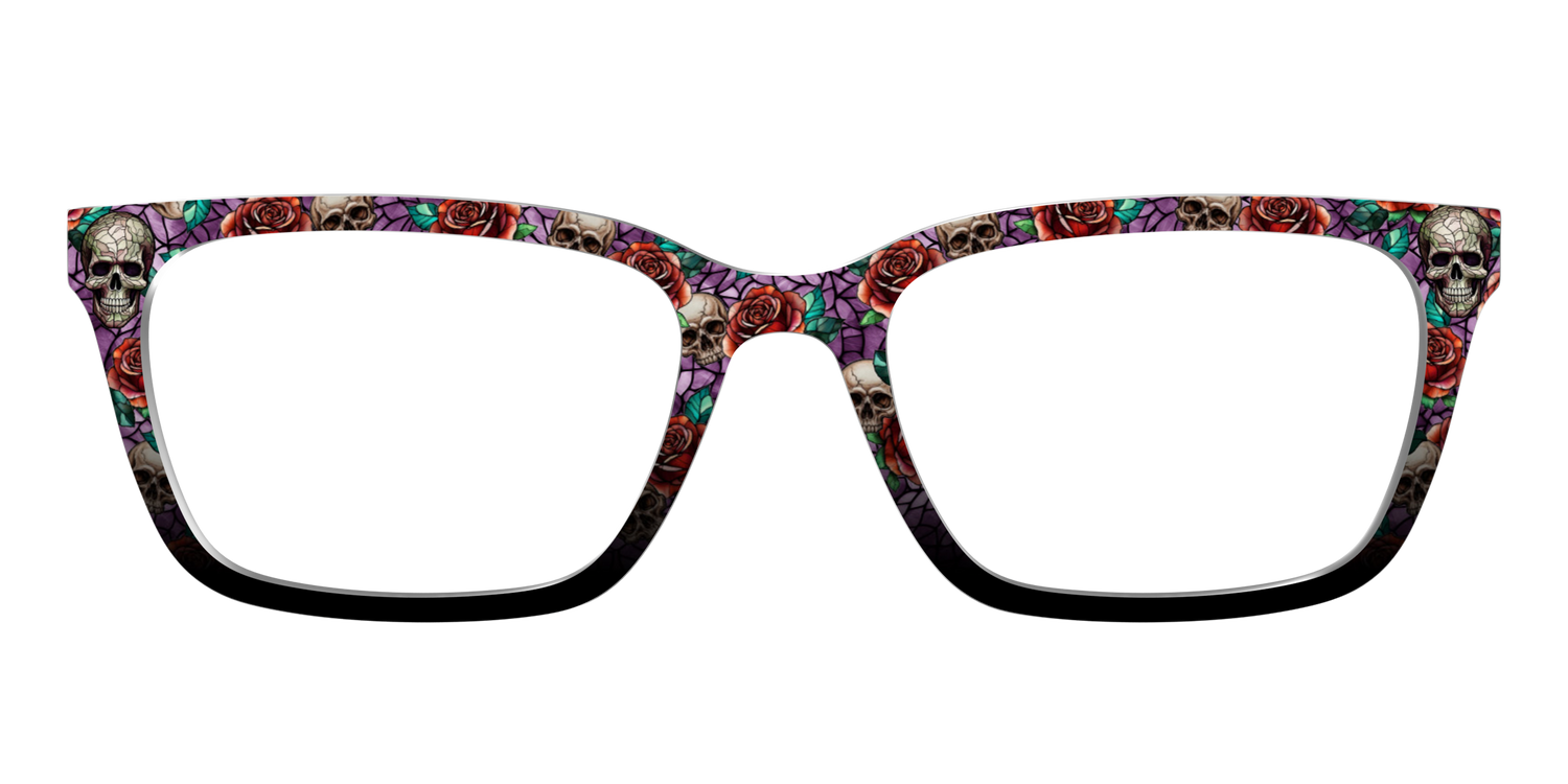 The Skull & Thorn Stained Glass - Front Top Image - Pair Eyewear