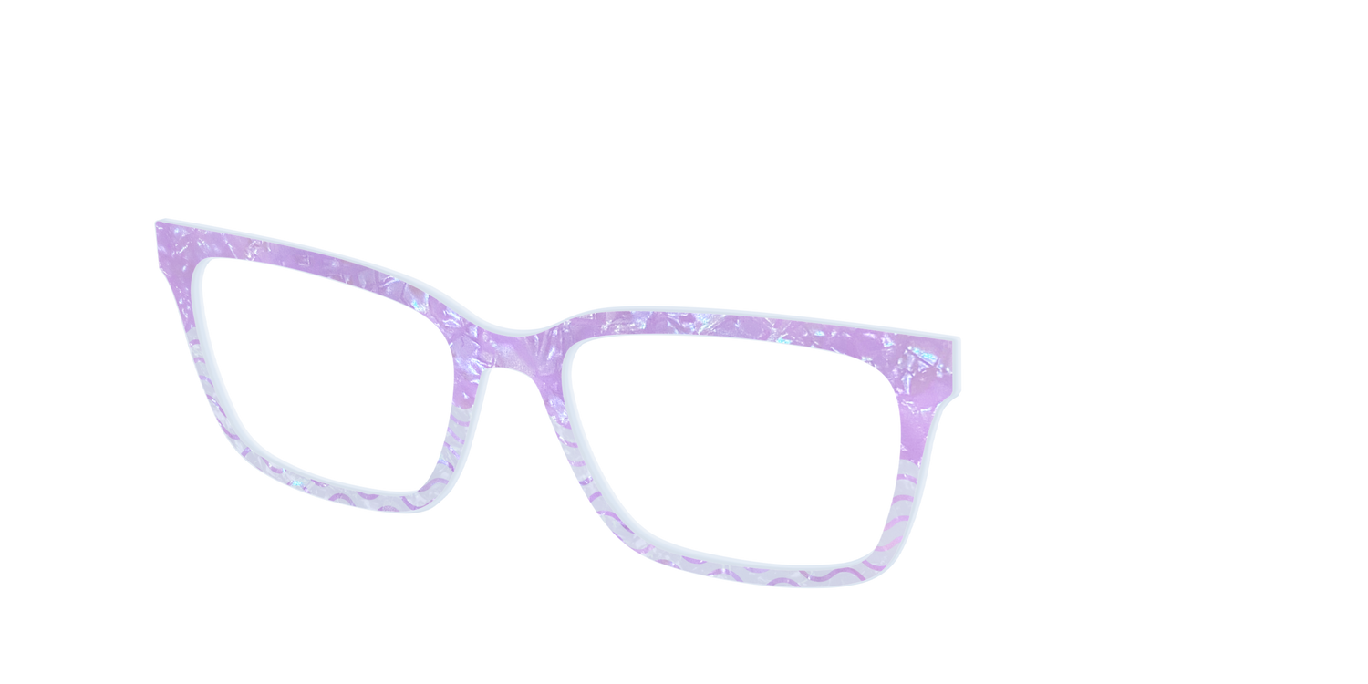 The Wavy Pearl Crystal Split - Angle Top Image - Pair Eyewear