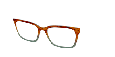 The Woodgrain to Sage Gradient - Angle Top Thumbnail - Pair Eyewear