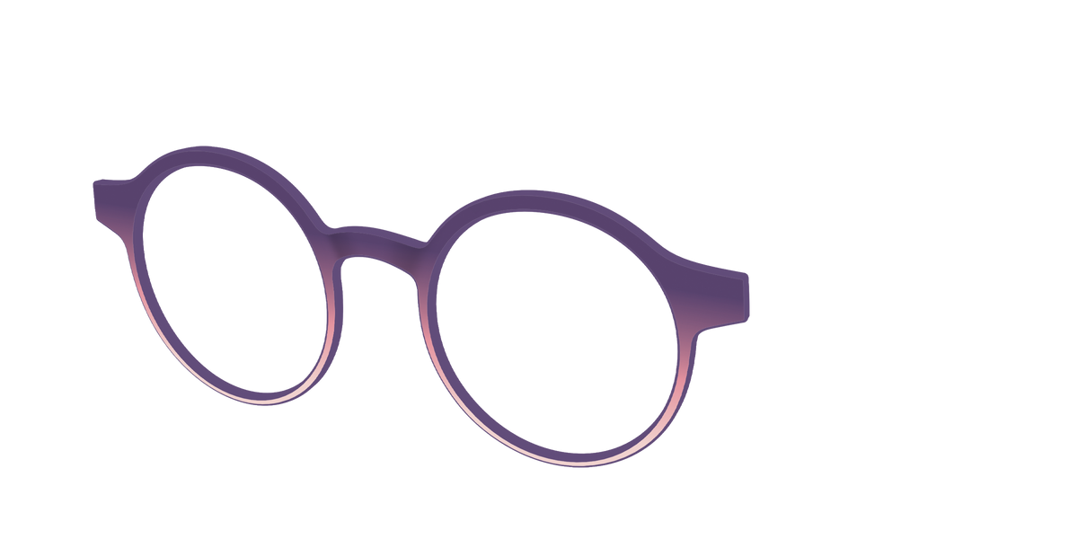 The Acai to Blush Gradient - Angle Top Image - Pair Eyewear