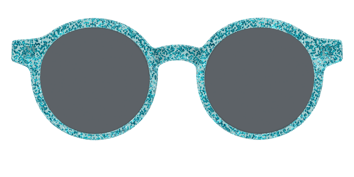 The Polarized Aquamarine Sparkle Sun Top - Front Top Image - Pair Eyewear