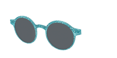 The Polarized Aquamarine Sparkle Sun Top - Angle Top Thumbnail - Pair Eyewear