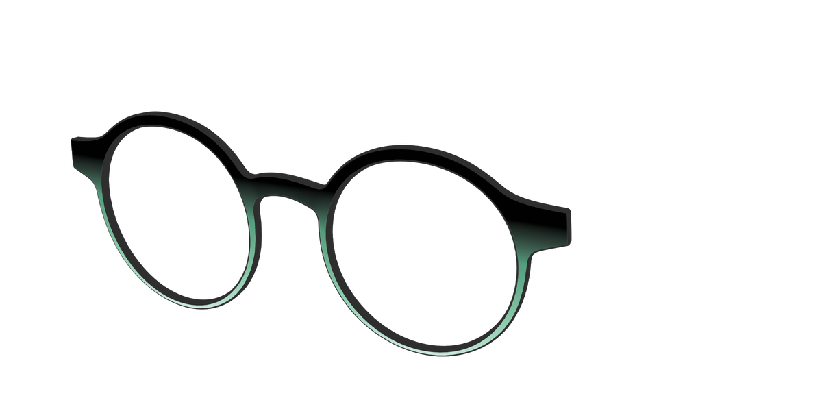 The Black to Spearmint Gradient - Angle Top Image - Pair Eyewear