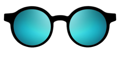 The Polarized Blue Reflective Sun Top - Front Top Thumbnail - Pair Eyewear