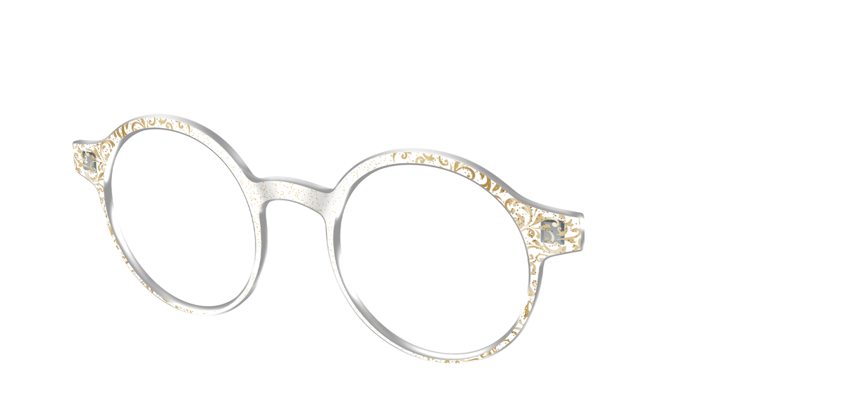 The Golden Flair Glitter Crystal with Gold Foil - Angle Top Image - Pair Eyewear