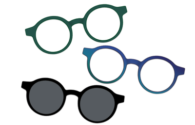 Dark Green Horn with Silver Set - Product Thumbnail 2 - Pair Eyewear