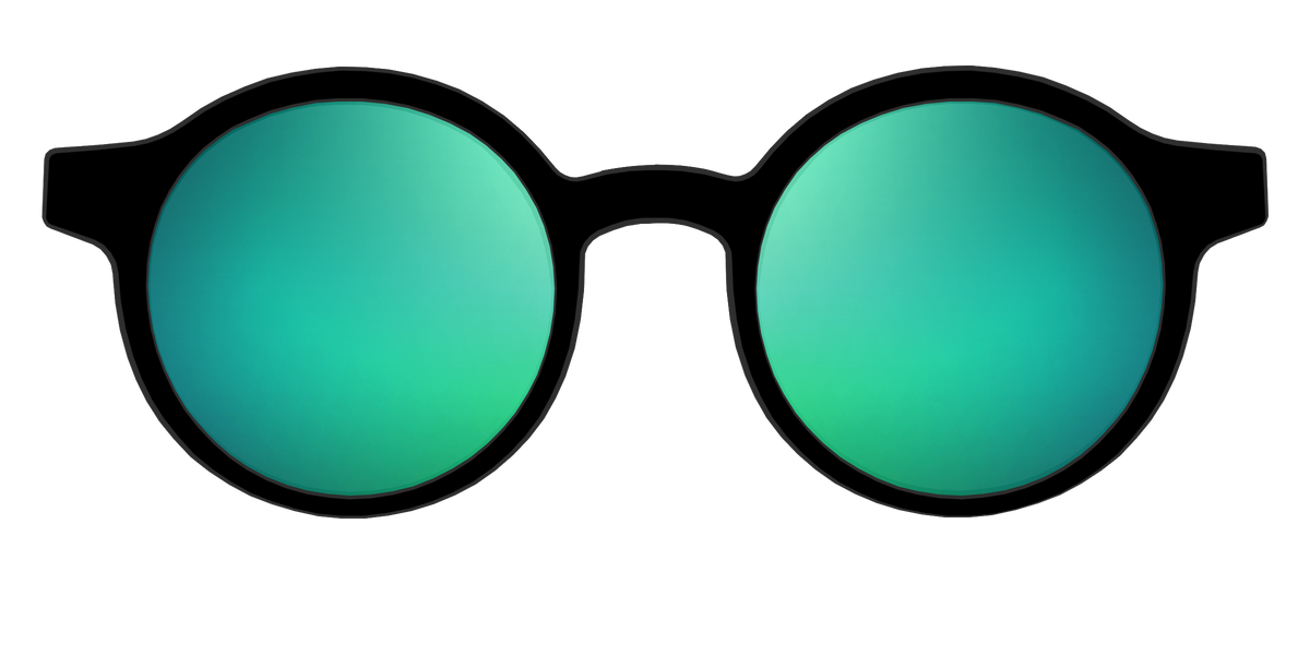 The Polarized Green Reflective Sun Top - Front Top Image - Pair Eyewear