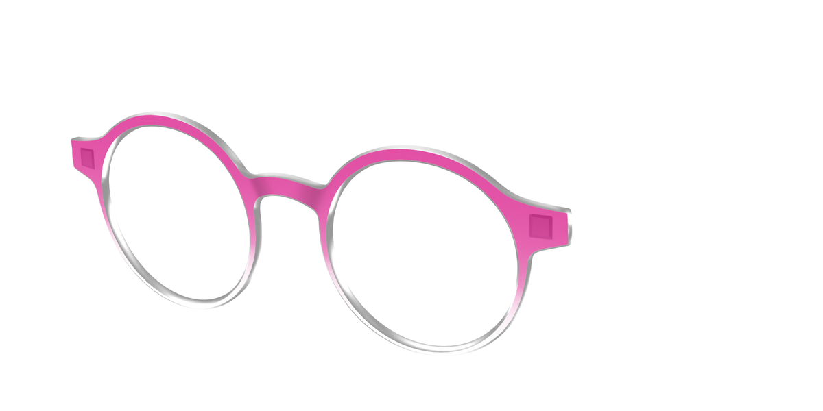 The Magenta Gradient Crystal - Angle Top Image - Pair Eyewear