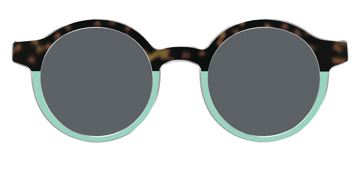 The Polarized Matcha Split Sun Top - Front Top Image - Pair Eyewear