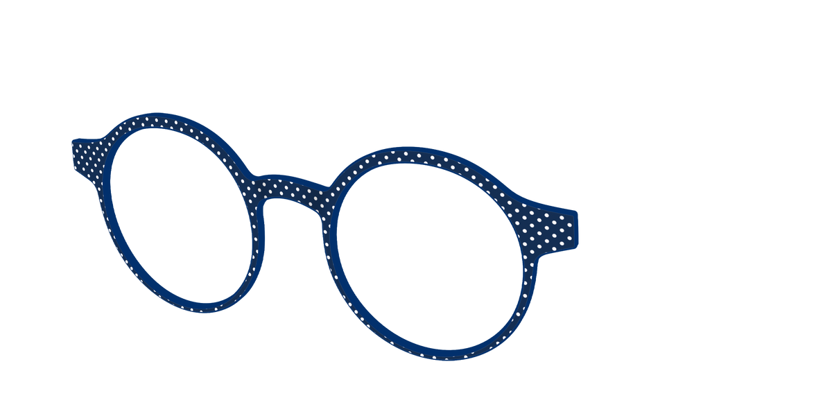 The Navy Pin Dot - Angle Top Image - Pair Eyewear