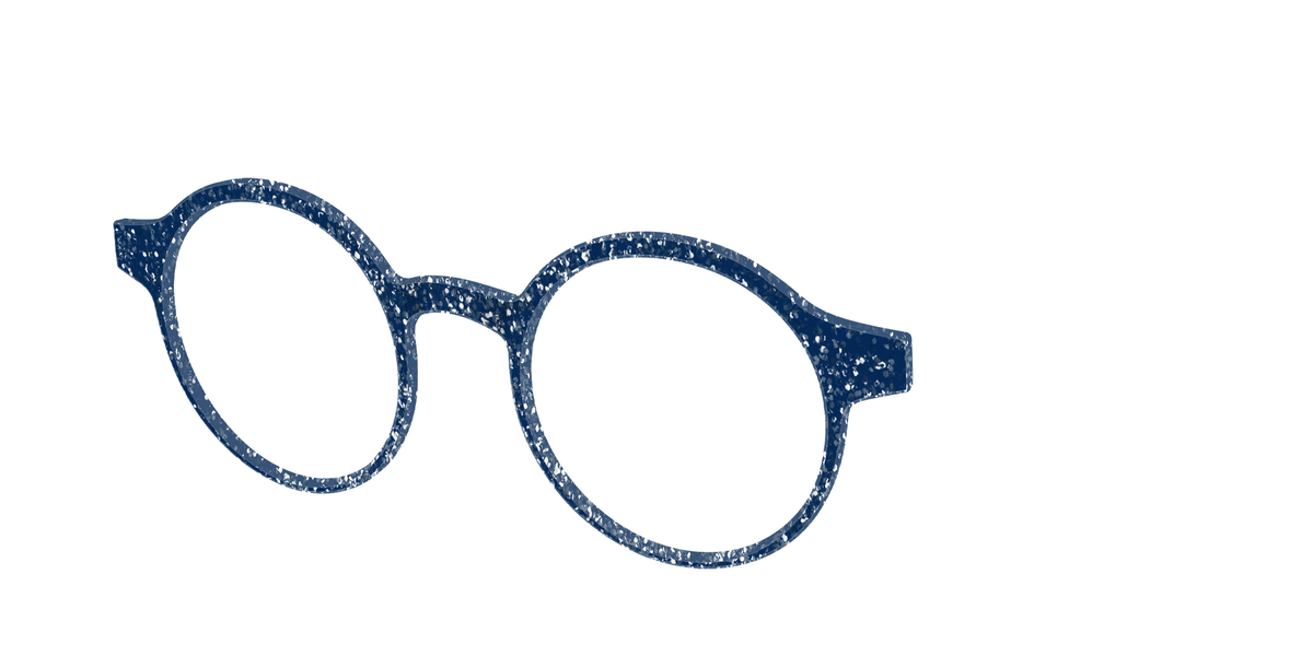 The Navy Sparkle - Angle Top Image - Pair Eyewear