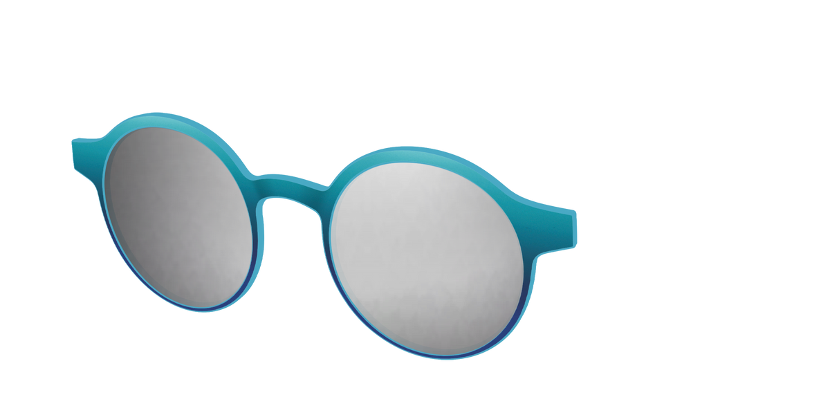 The Polarized Ocean Blue Sun Top - Angle Top Image - Pair Eyewear