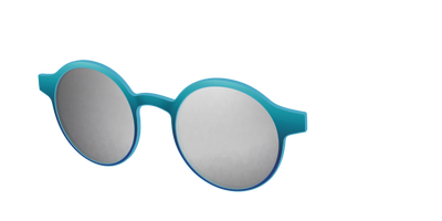 The Polarized Ocean Blue Sun Top - Angle Top Thumbnail - Pair Eyewear