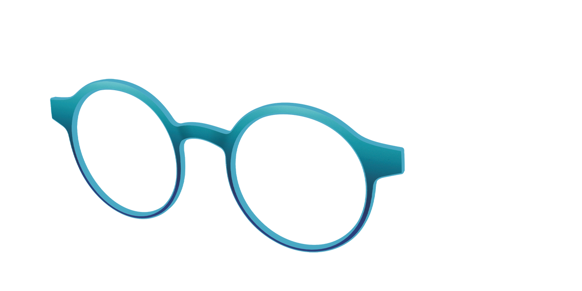 The Ocean Blue - Angle Top Image - Pair Eyewear