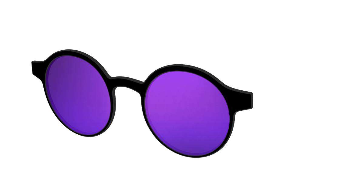 The Polarized Purple Reflective Sun Top - Angle Top Image - Pair Eyewear