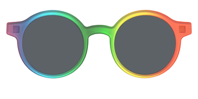The Polarized Rainbow Gradient Sun Top - Front Top Thumbnail - Pair Eyewear