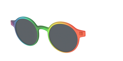The Polarized Rainbow Gradient Sun Top - Angle Top Thumbnail - Pair Eyewear