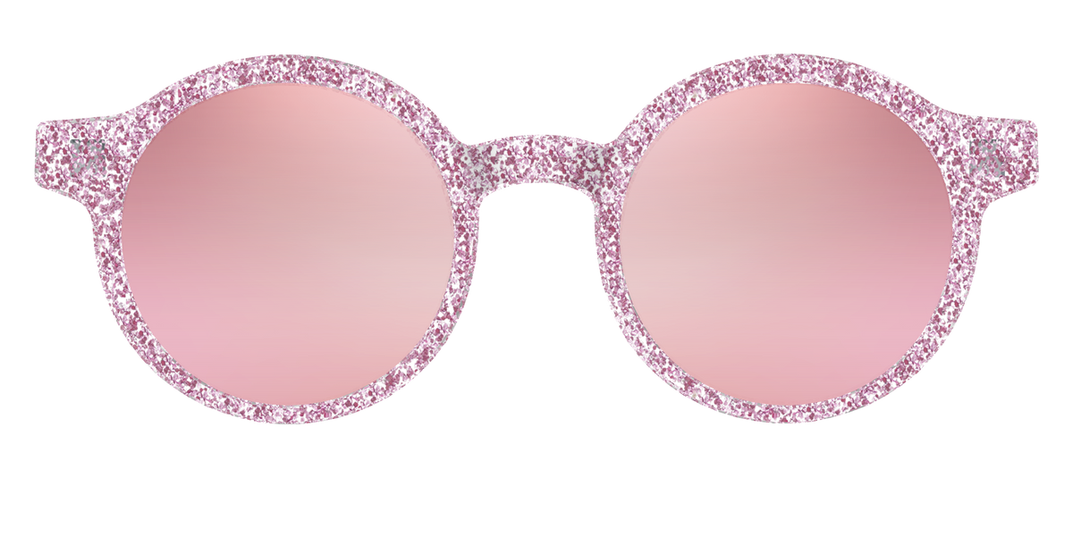 The Polarized Rose Gold Sparkle Sun Top - Front Top Image - Pair Eyewear
