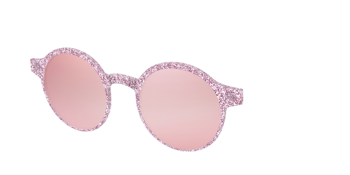 The Polarized Rose Gold Sparkle Sun Top - Angle Top Image - Pair Eyewear