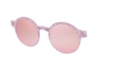 The Polarized Rose Gold Sparkle Sun Top - Angle Top Thumbnail - Pair Eyewear