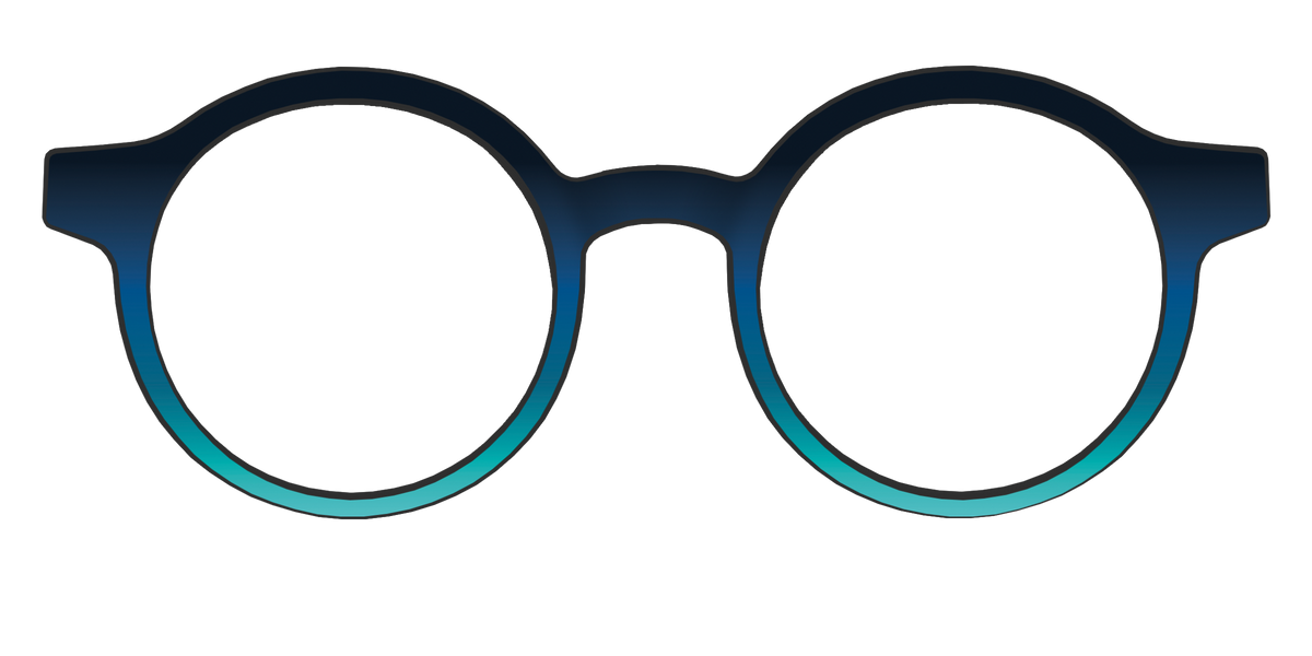 The Royal Blue to Seafoam Gradient - Front Top Image - Pair Eyewear