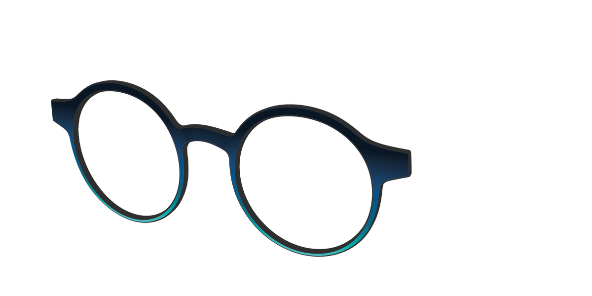 The Royal Blue to Seafoam Gradient - Angle Top Image - Pair Eyewear