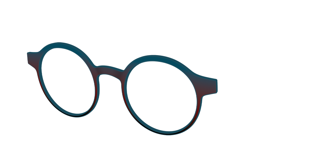 The Teal to Espresso Gradient - Angle Top Image - Pair Eyewear