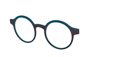 The Teal to Espresso Gradient - Angle Top Thumbnail - Pair Eyewear
