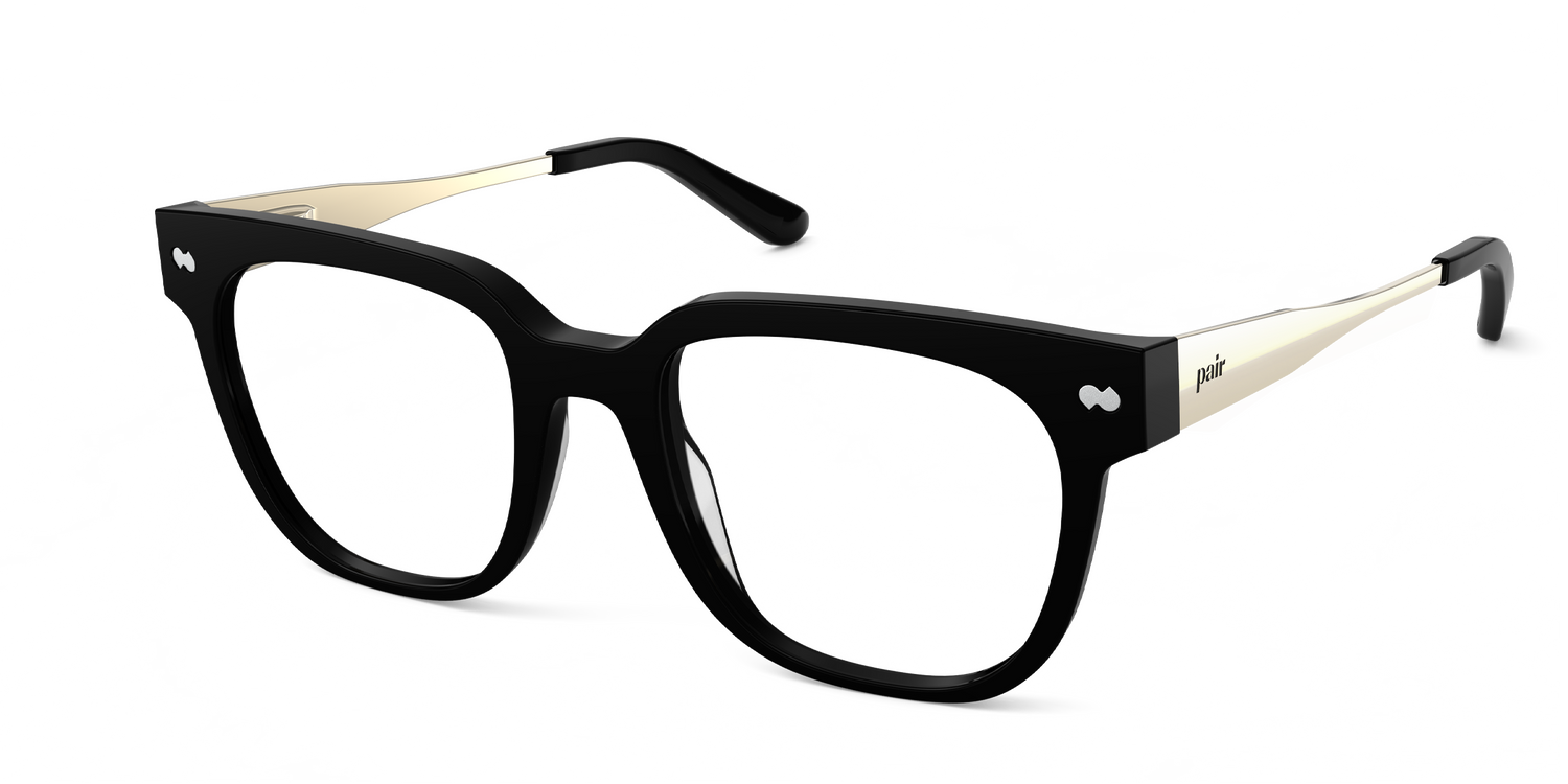 The Murphy - Black Acetate Gold Metal - Carousel1 - Pair Eyewear