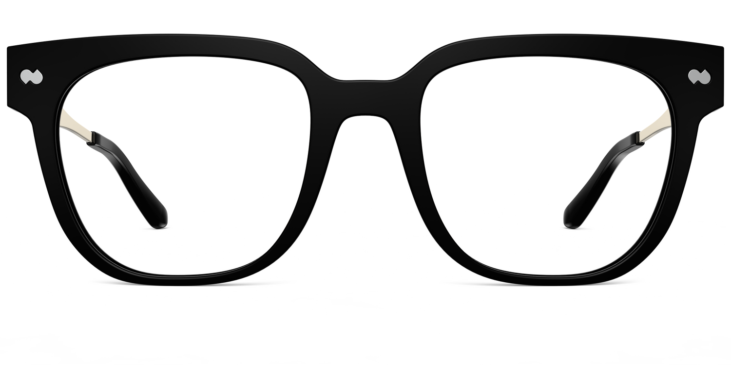 The Murphy - Black Acetate Gold Metal - Carousel2 - Pair Eyewear