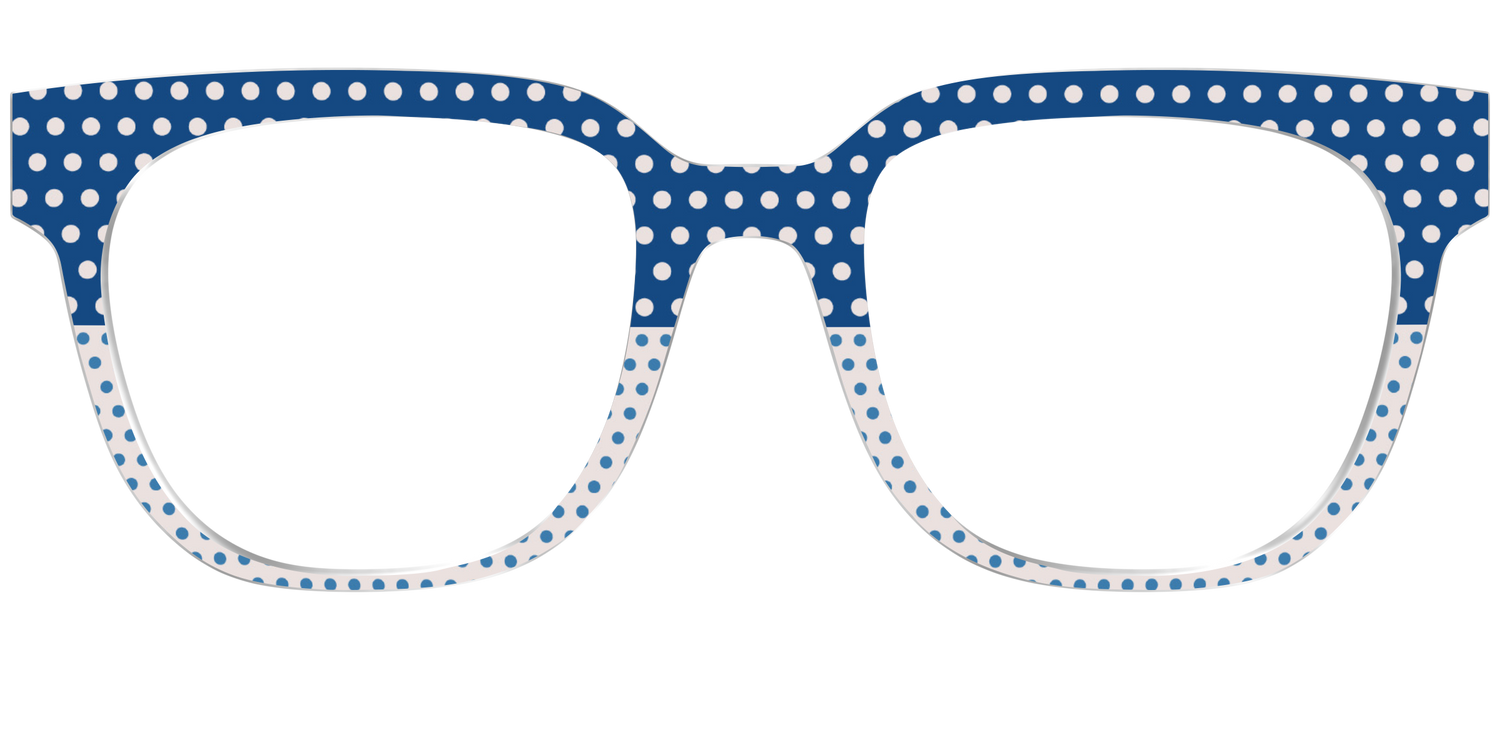 The Aegean Polka Dot Print Mix - Front Top Image - Pair Eyewear
