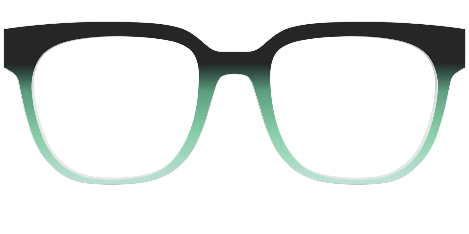 The Black to Spearmint Gradient - Front Top Image - Pair Eyewear