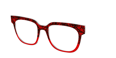 The Blood Red Lace Split - Angle Top Thumbnail - Pair Eyewear