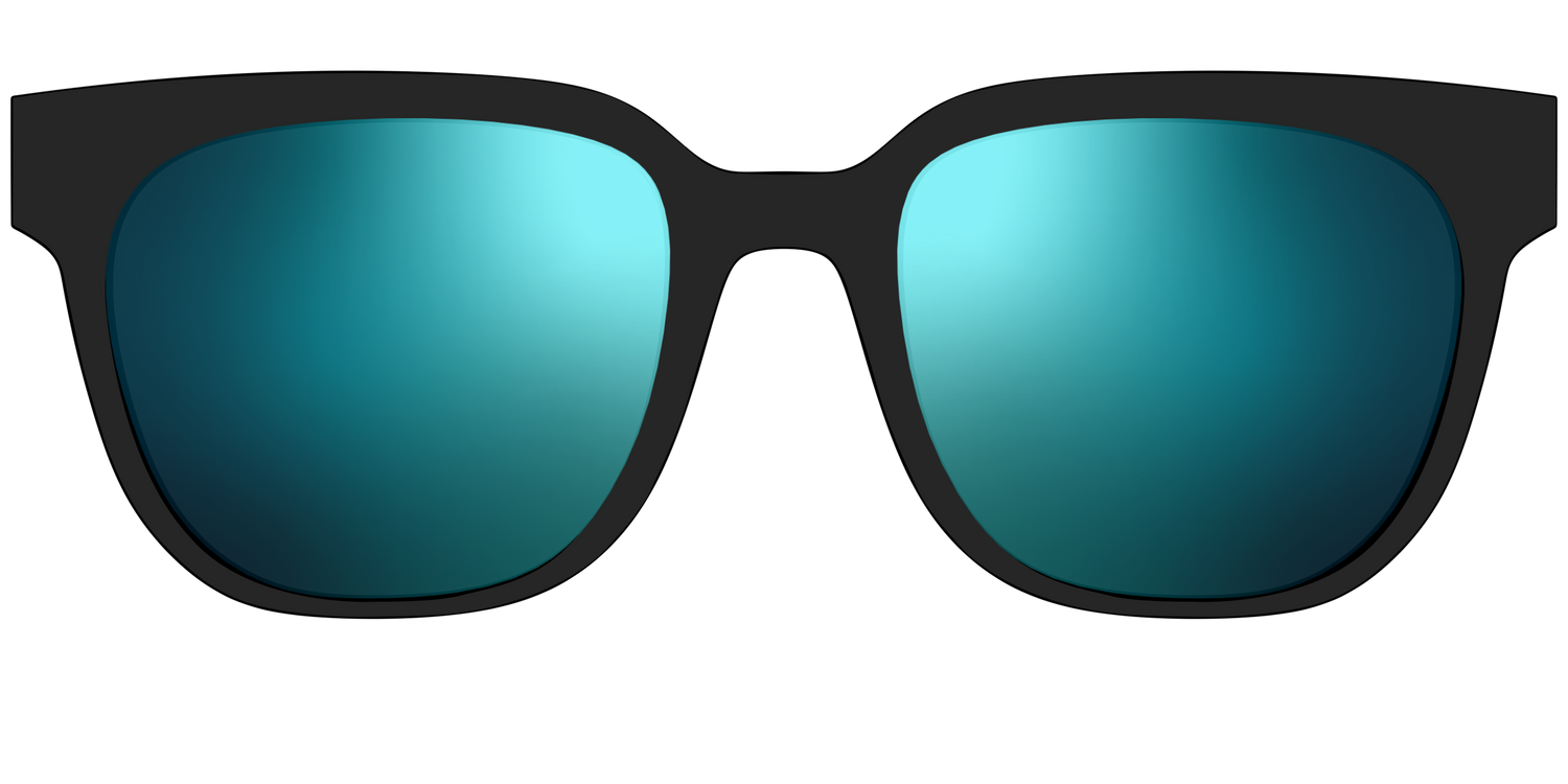 The Polarized Blue Reflective Sun Top - Front Top Image - Pair Eyewear