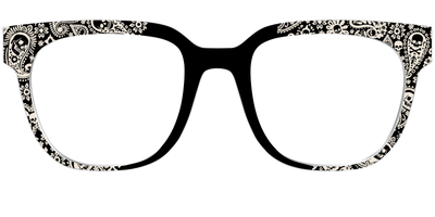 The Bone White Paisley - Front Top Thumbnail - Pair Eyewear