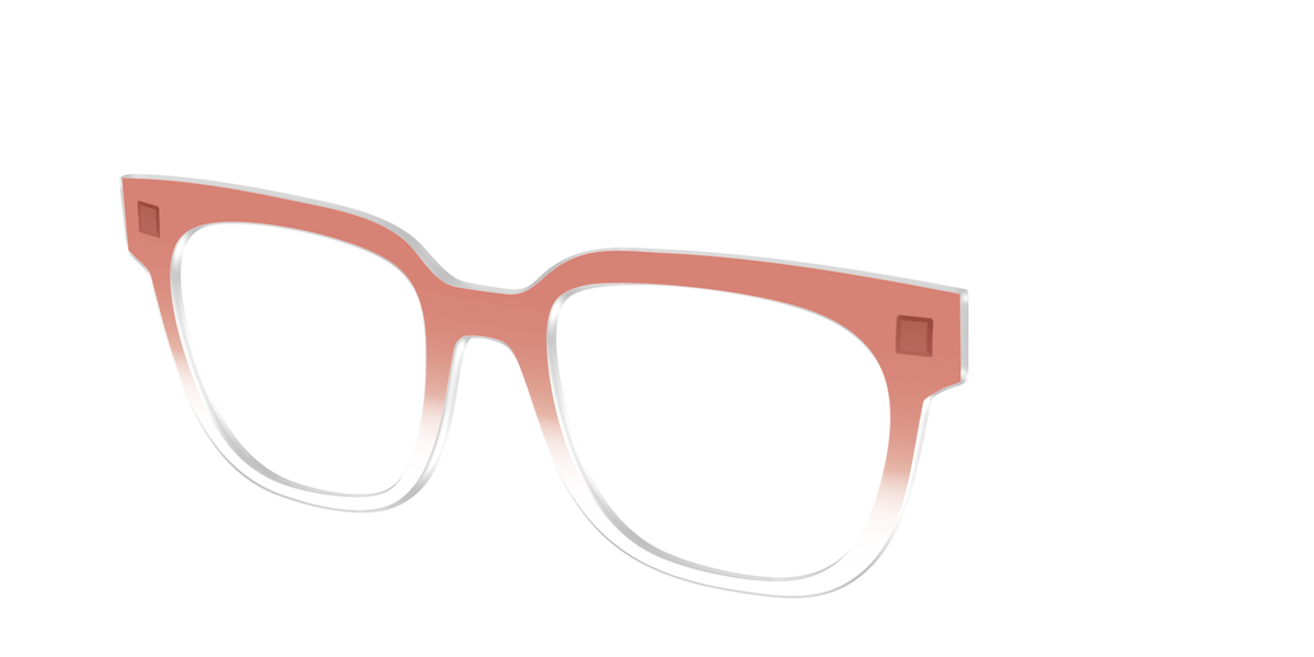 The Burnt Orange Gradient Crystal - Angle Top Image - Pair Eyewear