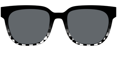 The Polarized Checkerboard Fade Sun Top - Front Top Thumbnail - Pair Eyewear