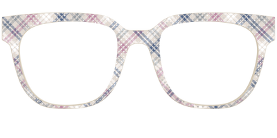 The Chiffon Plaid with Silver Foil Polka Dots - Front Top Thumbnail - Pair Eyewear