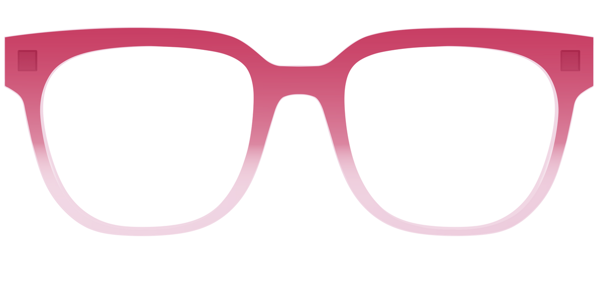 The Flamingo to Blush Gradient Crystal - Front Top Image - Pair Eyewear