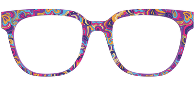 The Flower Power Paisley with Gold Foil - Front Top Thumbnail - Pair Eyewear