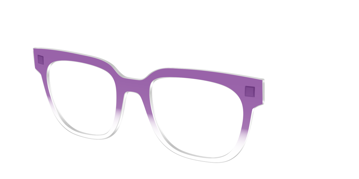 The Grape Gradient Crystal - Angle Top Image - Pair Eyewear