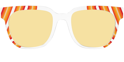 The Groovy Stripes with Citrine Yellow Lens - Front Top Thumbnail - Pair Eyewear