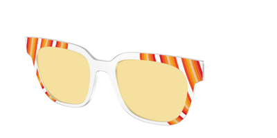 The Groovy Stripes with Citrine Yellow Lens - Angle Top Thumbnail - Pair Eyewear