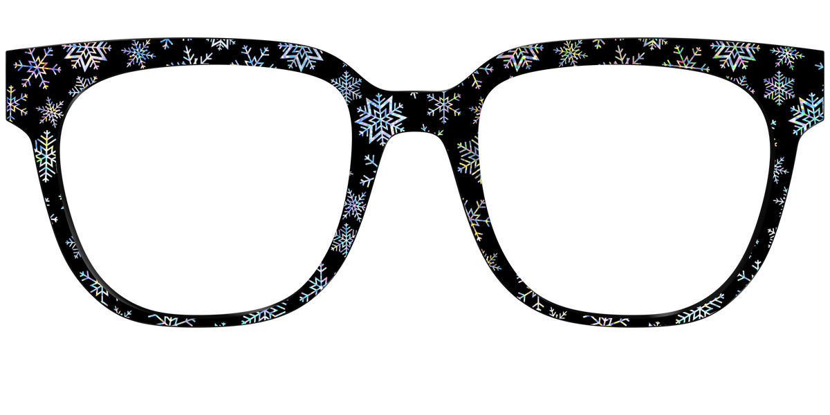The Holographic Snowflakes - Front Top Image - Pair Eyewear